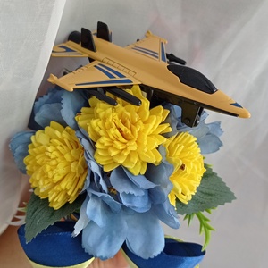 Autós habrózsa csokor - Meska.hu