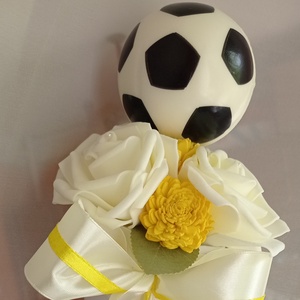 Focilabdás habrózsa csokor - Meska.hu