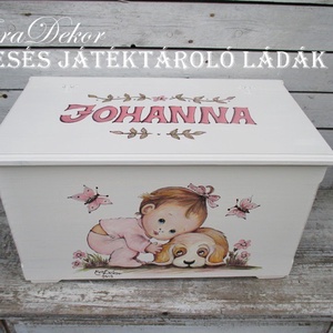 Mesés játéktároló láda kislányoknak -  - Meska.hu