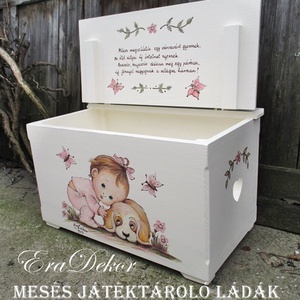 Mesés játéktároló láda kislányoknak -  - Meska.hu