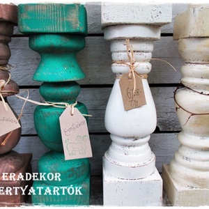 Nagyméretű  fa gyertyatartó - otthon & életmód - dekoráció - Meska.hu