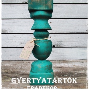 Vintage türkiz gyertyatartó - otthon & életmód - dekoráció - Meska.hu