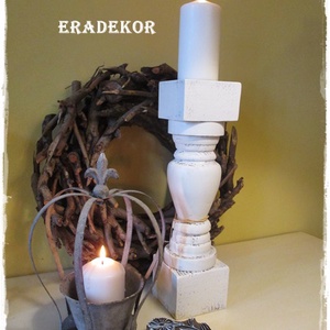 Nagyméretű  fa gyertyatartó - otthon & életmód - dekoráció - Meska.hu