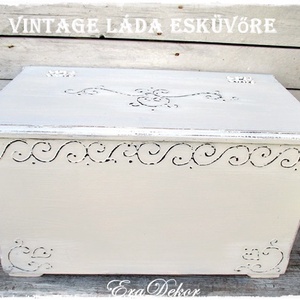Antikolt fehér vintage láda - otthon & lakás - bútor - Meska.hu Antikolt fehér vintage láda - otthon & lakás - bútor - Meska.hu