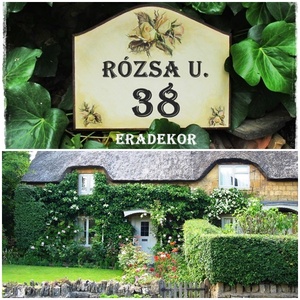 Romantikus rózsás otthon - otthon & életmód - ház & kert - házszám - Meska.hu