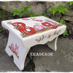 A repülő nyuszi meséje - otthon & életmód - babaszoba, gyerekszoba - gyerek szék, sámli - Meska.hu