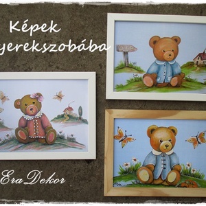 3 festmény  a gyerekszobába - játék & sport - babalátogató ajándékcsomag - Meska.hu
