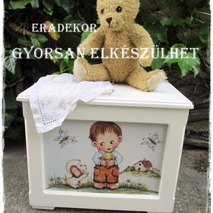 Babaköszöntő ajándék kisfiúknak - otthon & életmód - babaszoba, gyerekszoba - játéktároló - Meska.hu