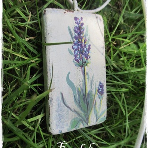 Romantikus levendulás nyaklánc - ékszer - nyaklánc - medál - Meska.hu