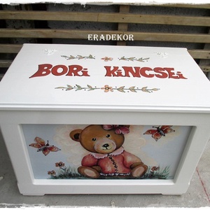 Az én macis ládám - otthon & életmód - babaszoba, gyerekszoba - játéktároló - Meska.hu