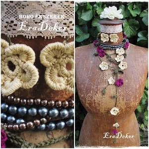Boho virág mánia, Ruha & Divat, Sál, Sapka, Kendő, Stóla, Horgolás, Meska