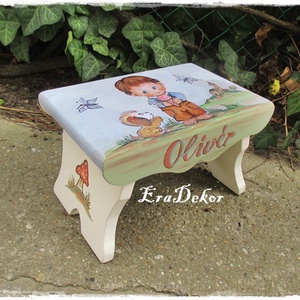 Sámli a nevemmel - otthon & életmód - babaszoba, gyerekszoba - gyerek szék, sámli - Meska.hu