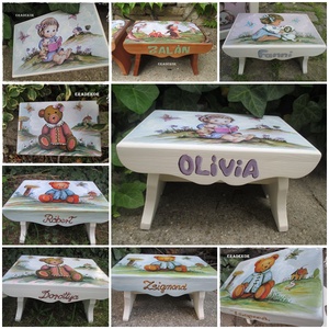 Sámli a nevemmel - otthon & életmód - babaszoba, gyerekszoba - gyerek szék, sámli - Meska.hu