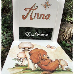 Kutyusos mese a székemen. - otthon & életmód - babaszoba, gyerekszoba - babaszoba, gyerekszoba - Meska.hu