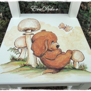 Kutyusos mese a székemen. - otthon & életmód - babaszoba, gyerekszoba - babaszoba, gyerekszoba - Meska.hu