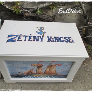 Vitorlás játéktároló láda - játék & sport - babalátogató ajándékcsomag - Meska.hu