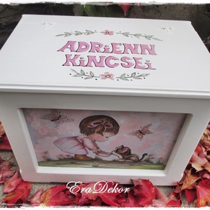 A cicát etető kislány meséje - otthon & életmód - babaszoba, gyerekszoba - gyerek szék, sámli - Meska.hu