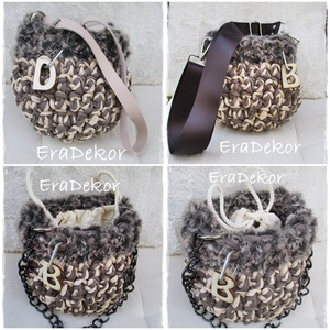 Monogramos puha válltáska - táska & tok - kézitáska & válltáska - válltáska - Meska.hu