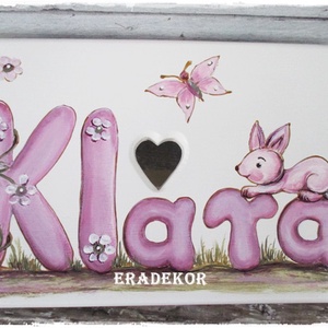 Lila nyuszis mese, ajándék keresztelőre - otthon & életmód - babaszoba, gyerekszoba - gyerek szék, sámli - Meska.hu