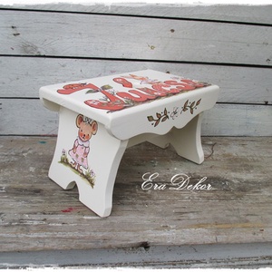 Nyuszis sámli,  kislányoknak  - játék & sport - keresztelőajándékok - Meska.hu