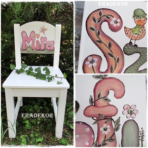 Névvel festett székek kislányoknak, Játék & Sport, Keresztelőajándékok, Festett tárgyak, MESKA