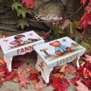 Kisfiúnak ajándék keresztelőre születésnapra mesés sámli névreszóló - játék & sport - keresztelőajándékok - Meska.hu