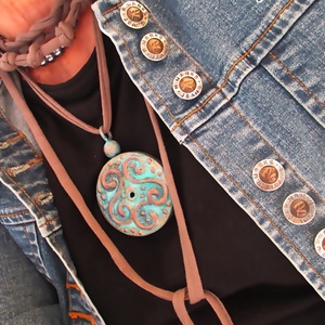 Rusztikus türkiz mánia nyaklánc - ékszer - nyaklánc - medálos nyaklánc - Meska.hu