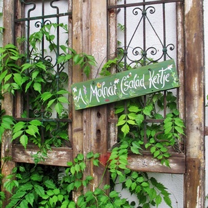 Virágos, kerti felirat, fatábla - otthon & életmód - ház & kert - isten hozott tábla - Meska.hu