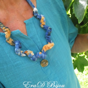 Csavart nyaklánc színes - ékszer - nyaklánc - medálos nyaklánc - Meska.hu