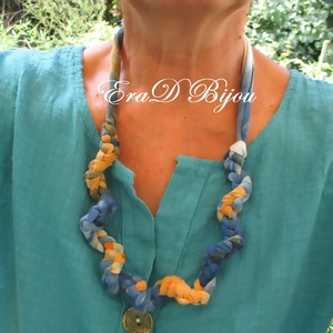 Csavart nyaklánc színes - ékszer - nyaklánc - medálos nyaklánc - Meska.hu