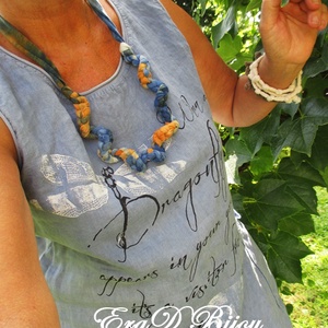 Csavart nyaklánc színes - ékszer - nyaklánc - medálos nyaklánc - Meska.hu