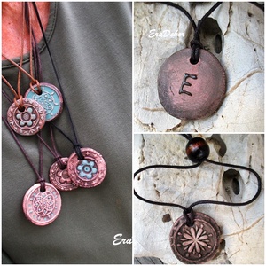 Antikolt türkíz virág - ékszer - nyaklánc - medálos nyaklánc - Meska.hu