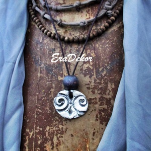 Natúr inda, Ékszer, Nyaklánc, Medálos nyaklánc, Festett tárgyak, MESKA