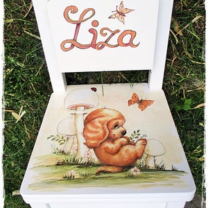 Kicsi kutya  és a gomba meséje - otthon & életmód - babaszoba, gyerekszoba - babaszoba, gyerekszoba - Meska.hu