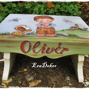 A fagyis kisfiú meséje, sámli a neveddel - otthon & életmód - babaszoba, gyerekszoba - gyerek asztal székkel - Meska.hu