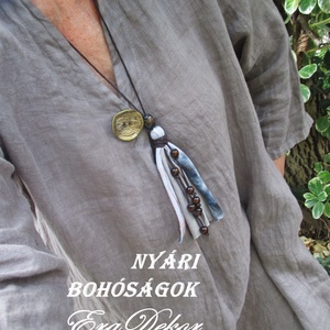 Nyári bohém nyaklánc - ékszer - nyaklánc - medálos nyaklánc - Meska.hu