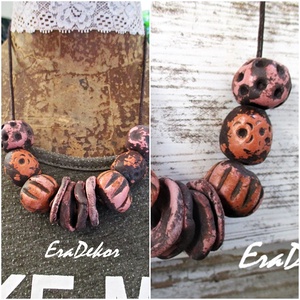  Rusztikus barna bohémia - ékszer - nyaklánc - hosszú nyaklánc - Meska.hu