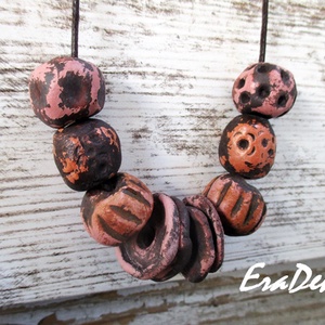  Rusztikus barna bohémia - ékszer - nyaklánc - hosszú nyaklánc - Meska.hu