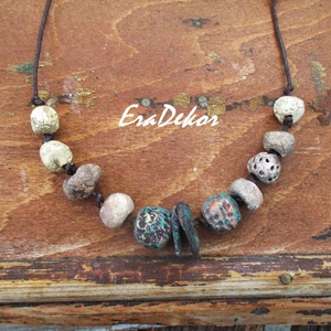 2db Rusztikus türkiz bohémia - ékszer - nyaklánc - hosszú nyaklánc - Meska.hu
