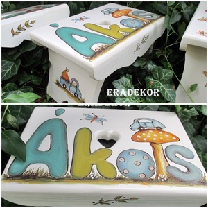  Autós sámli a neveddel,  kisfiúknak  karácsonyra - otthon & életmód - babaszoba, gyerekszoba - gyerek szék, sámli - Meska.hu