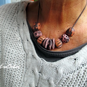 Barna és rusztikus - ékszer - nyaklánc - hosszú nyaklánc - Meska.hu