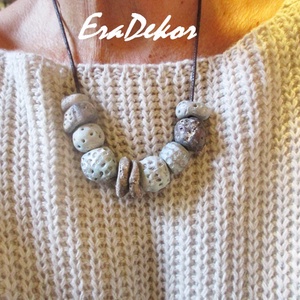 Rusztikus bohém fantázia , Ékszer, Nyaklánc, Medálos nyaklánc, Festett tárgyak, MESKA