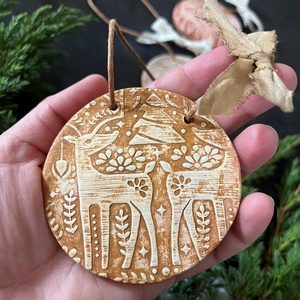 Rusztikus karácsonyfadíszek 3db - karácsony - karácsonyi lakásdekoráció - karácsonyfadíszek - Meska.hu