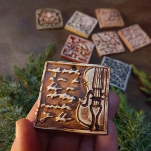 Rusztikus ornamentika - karácsonyfadíszek 8 db/szett - karácsony - karácsonyi lakásdekoráció - karácsonyfadíszek - Meska.hu