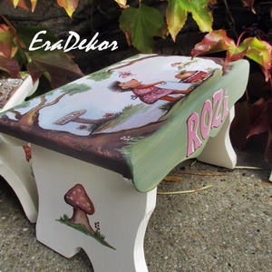 Lányos sünis sámli a neveddel - játék & sport - keresztelőajándékok - Meska.hu