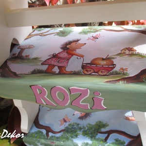 Lányos sünis sámli a neveddel - játék & sport - keresztelőajándékok - Meska.hu