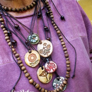 2db virágom nyaklánc  - ékszer - nyaklánc - medálos nyaklánc - Meska.hu