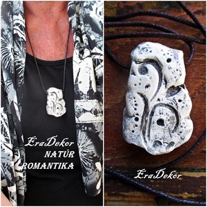 Natúr fantázia nyaklánc  , Ékszer, Nyaklánc, Medálos nyaklánc, Festett tárgyak, MESKA