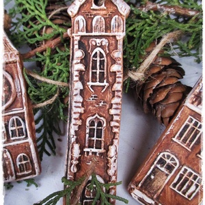 Vintage  karácsonyi torony 1db karácsonyfadísz - Meska.hu