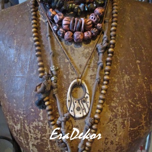 Egyedi rusztikus nyaklánc - ékszer - nyaklánc - medálos nyaklánc - Meska.hu